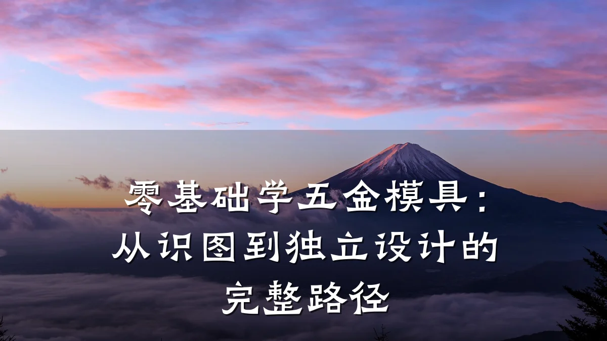 零基础学五金模具:从识图到独立设计的完整路径